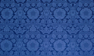 St. Margaret Brocade Liturgical Fabric - Blue | Ecclesiastical Sewing
