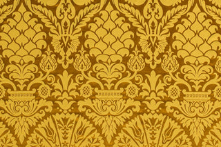 St. Nicholas Damask Liturgical Fabric For Church Vestments | Gold