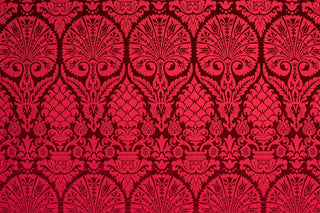 St. Nicholas Damask Liturgical Fabric For Church Vestments | Red