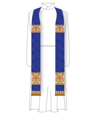 Silk Dupioni Pastoral Stole for Clergy, Priests, and Pastors 