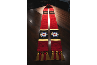 Lutheran Stole Style #1 | Luther Rose Brocade Liturgical Vestment