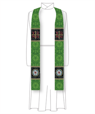 Lutheran Stole Style #1 | Luther Rose Brocade Liturgical Vestment