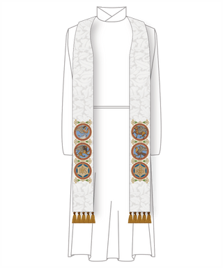 Stole Style #1 White | Evangelist Collection Clergy