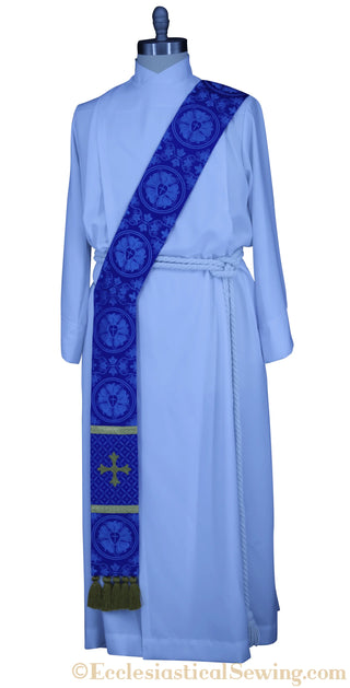 Luther Rose Brocade stole in style #2 Lutheran Reformation Vestments