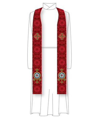 Luther Rose Stole Style #6 Clergy Church Vestment