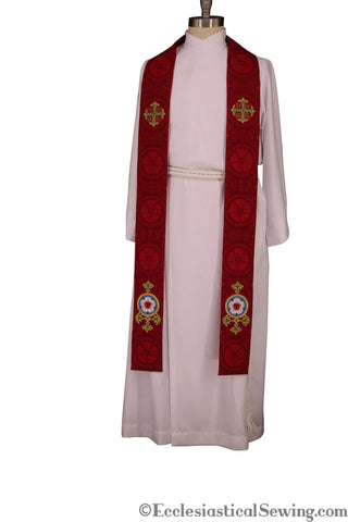 Luther Rose Stole Style #6 Clergy Church Vestment