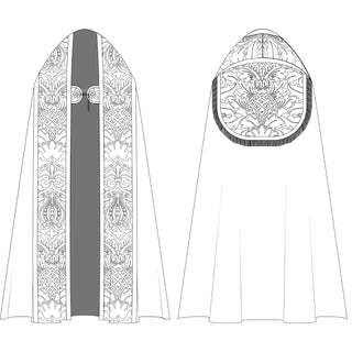 Style 3500 and 3501 Wide Orphrey Cope with Hood | Cope Vestment Sewing Pattern