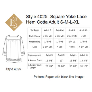 Style 4023, 4024 & 4025 Altar Server Cotta Pattern with Lace | Vestment Sewing Pattern