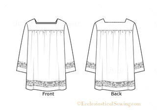 Style 4023, 4024 & 4025 Altar Server Cotta Pattern with Lace | Vestment Sewing Pattern