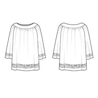 Style 4083, 4084,& 4085 Altar Server Round Yoke Cotta With Lace Insertion | Church Vestment Sewing Pattern