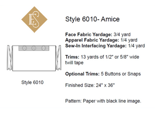 Style 6010 Amice Pattern | Priest Vestment Sewing Patterns