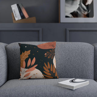 Stylish Comfort: Premium Square Cushion/Pillow with Floral/Botanical Boho Design for a Modern Minimalist Home