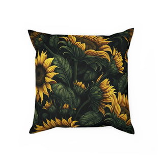 Sunflower Bliss: Premium Square Cushion/Pillow with Boho Design for a Modern Minimalist Home