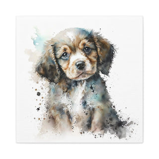 Sweet Watercolor Puppy Print - A Precious Addition to Your Baby's Nursery