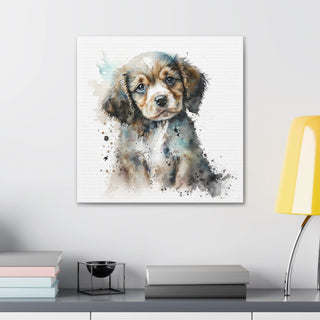 Sweet Watercolor Puppy Print - A Precious Addition to Your Baby's Nursery