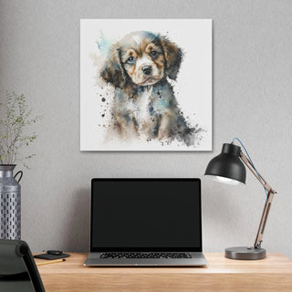 Sweet Watercolor Puppy Print - A Precious Addition to Your Baby's Nursery