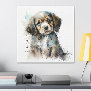 Sweet Watercolor Puppy Print - A Precious Addition to Your Baby's Nursery