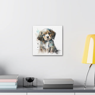 Sweet Watercolor Puppy Print - A Precious Addition to Your Baby's Nursery