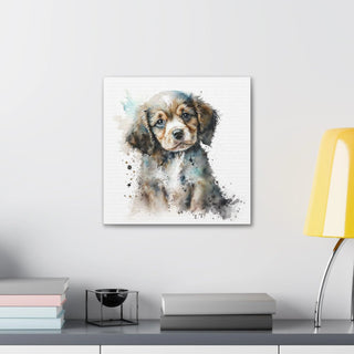 Sweet Watercolor Puppy Print - A Precious Addition to Your Baby's Nursery