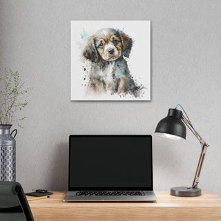 Sweet Watercolor Puppy Print - A Precious Addition to Your Baby's Nursery