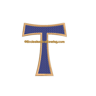 Tau Cross Embossed | Religious Machine Digital Embroidery Design