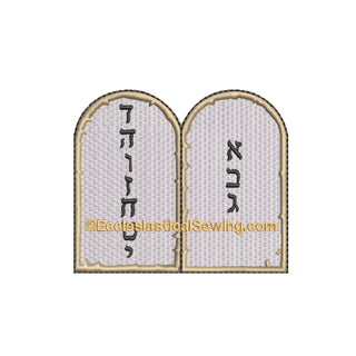 Ten Commandments Religious Machine Embroidery | Church Embroidery