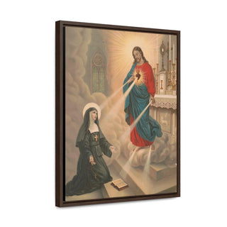 The Apparition of Our Lord to Blessed Margaret Mary Alacoque: Premium Framed Canvas