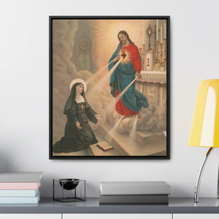 The Apparition of Our Lord to Blessed Margaret Mary Alacoque: Premium Framed Canvas