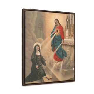 The Apparition of Our Lord to Blessed Margaret Mary Alacoque: Premium Framed Canvas