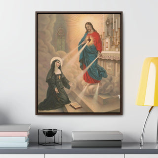 The Apparition of Our Lord to Blessed Margaret Mary Alacoque: Premium Framed Canvas