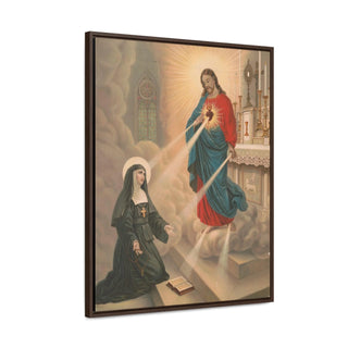 The Apparition of Our Lord to Blessed Margaret Mary Alacoque: Premium Framed Canvas