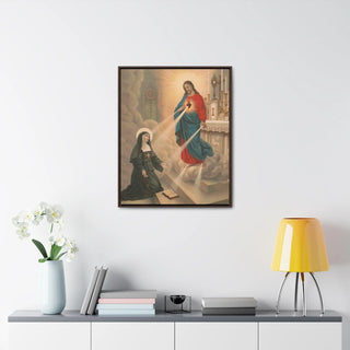 The Apparition of Our Lord to Blessed Margaret Mary Alacoque: Premium Framed Canvas