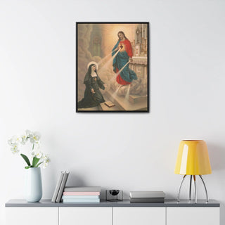 The Apparition of Our Lord to Blessed Margaret Mary Alacoque: Premium Framed Canvas