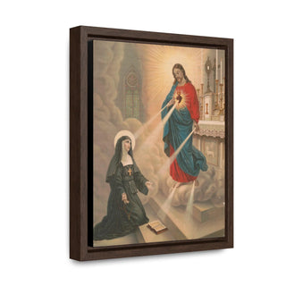 The Apparition of Our Lord to Blessed Margaret Mary Alacoque: Premium Framed Canvas