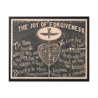 The Joy of Forgiveness - Psalm 32 Kitchen Wall Art Graphic Premium Wrapped Framed Canvas