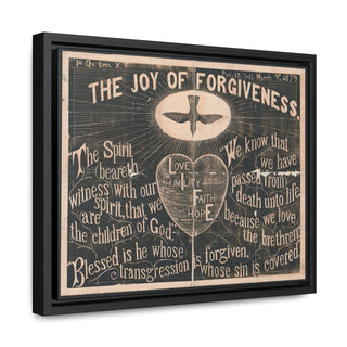 The Joy of Forgiveness - Psalm 32 Kitchen Wall Art Graphic Premium Wrapped Framed Canvas