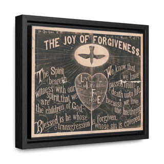 The Joy of Forgiveness - Psalm 32 Kitchen Wall Art Graphic Premium Wrapped Framed Canvas