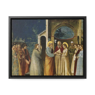 The Marriage of the Virgin Giotto di Bondone - c. 1305 - Premium Framed Wrapped Canvas