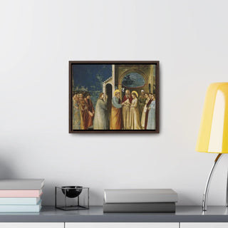 The Marriage of the Virgin Giotto di Bondone - c. 1305 - Premium Framed Wrapped Canvas