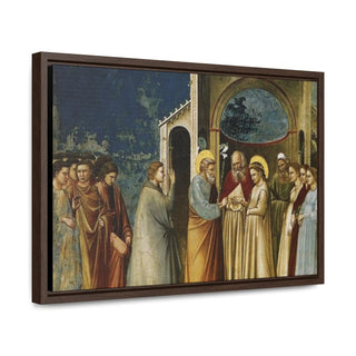 The Marriage of the Virgin Giotto di Bondone - c. 1305 - Premium Framed Wrapped Canvas