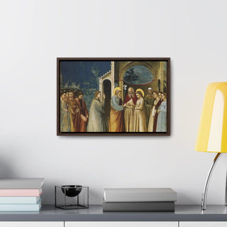 The Marriage of the Virgin Giotto di Bondone - c. 1305 - Premium Framed Wrapped Canvas