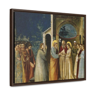 The Marriage of the Virgin Giotto di Bondone - c. 1305 - Premium Framed Wrapped Canvas