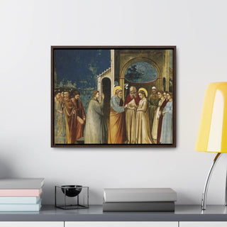 The Marriage of the Virgin Giotto di Bondone - c. 1305 - Premium Framed Wrapped Canvas