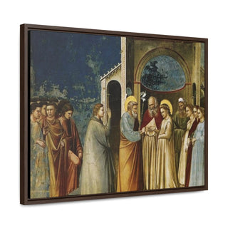 The Marriage of the Virgin Giotto di Bondone - c. 1305 - Premium Framed Wrapped Canvas