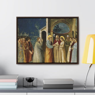 The Marriage of the Virgin Giotto di Bondone - c. 1305 - Premium Framed Wrapped Canvas