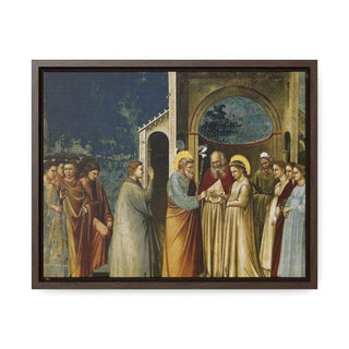 The Marriage of the Virgin Giotto di Bondone - c. 1305 - Premium Framed Wrapped Canvas