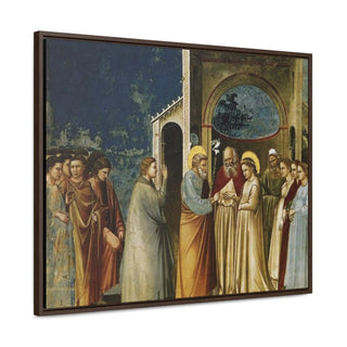 The Marriage of the Virgin Giotto di Bondone - c. 1305 - Premium Framed Wrapped Canvas