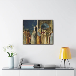 The Marriage of the Virgin Giotto di Bondone - c. 1305 - Premium Framed Wrapped Canvas