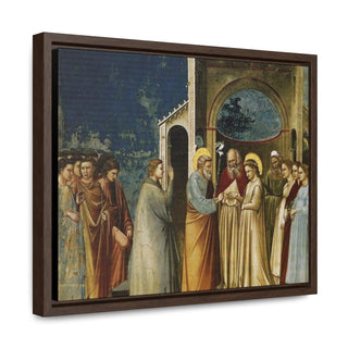 The Marriage of the Virgin Giotto di Bondone - c. 1305 - Premium Framed Wrapped Canvas