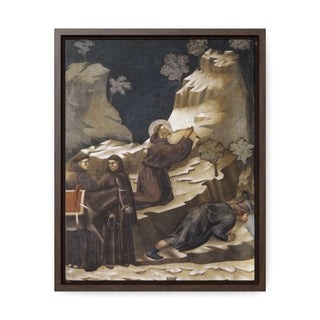 The Miracle of the Spring- Giotto di Bondonec1297 -1299 - Premium Framed Wrapped Canvas Print